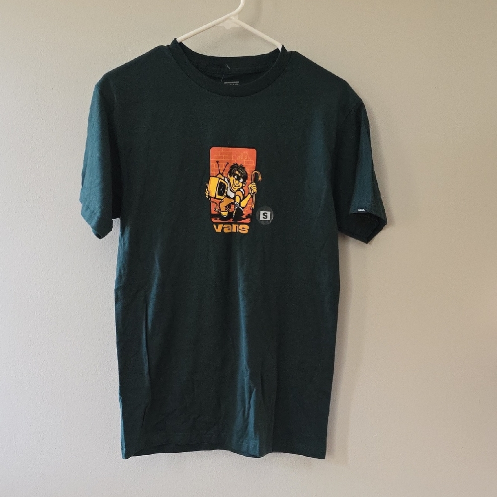 Vans Dark Green Tee with Graphic Print